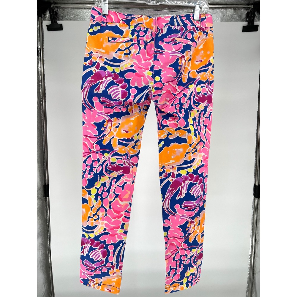Lilly Pulitzer Lobster Print Skinny Pants Size 2 colorful incognito preppy boho - Picture 14 of 16